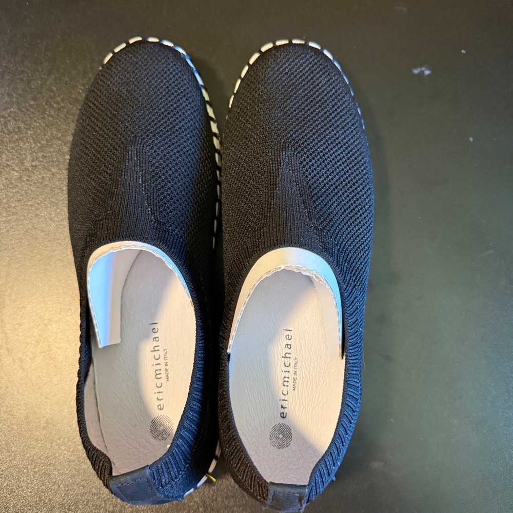 NEW Eric Michael Sz 8-8.5 Lucy Knit Slip On Shoes Black EU 39 US 8-8.5 - Picture 4 of 11